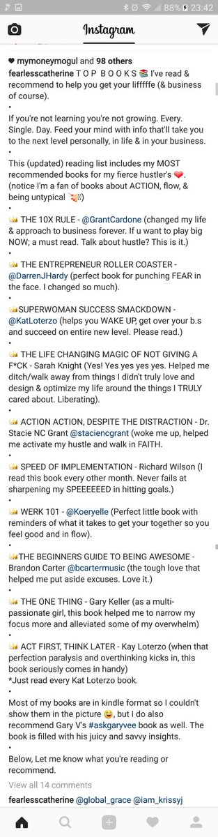 So <a href="/FearlessCathy/">A</a> shared this bomb list of #books on IG and I just HAD to share with you all! Do you see a few worth trying!? I do! 💕📖🙌
