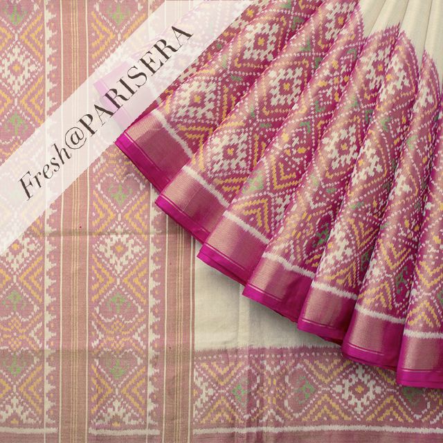 parisera's tweet photo. #NewAtParisera: An inspired collection of handwoven #Ikat silk saris from Chakor in vivid colours & feathery edges: https://t.co/pegbxwEEuM https://t.co/Rp6jpw59ej