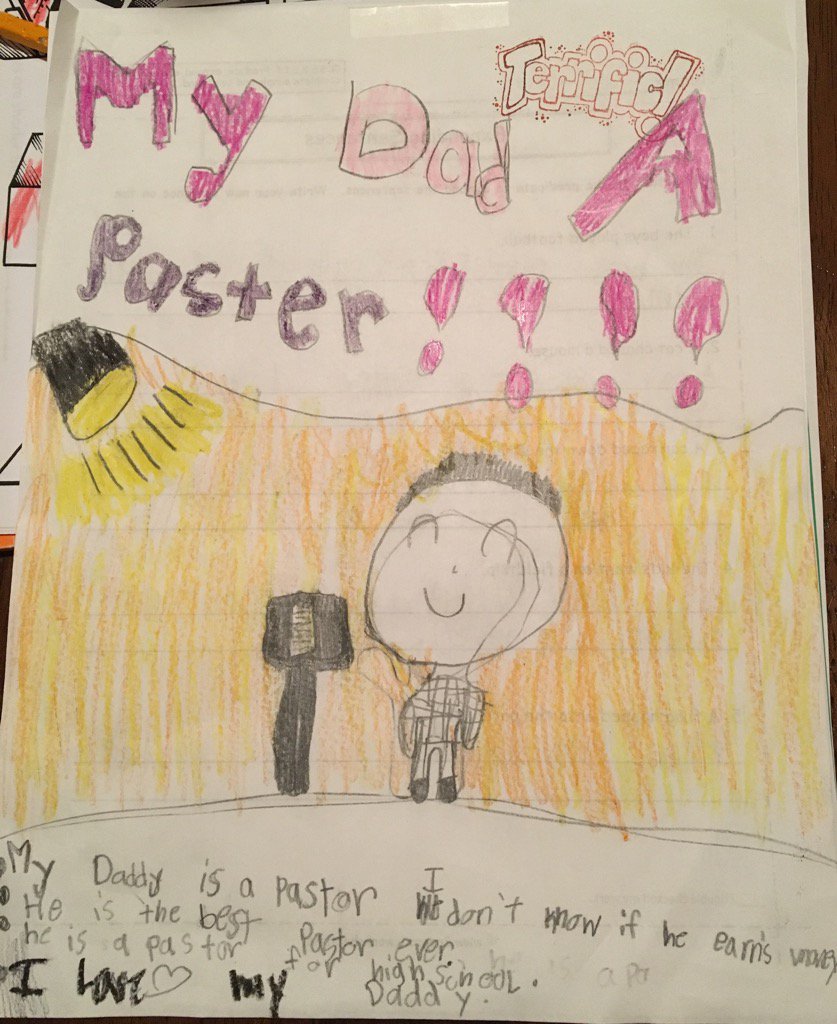 filfuller's tweet photo. Sophia's project at school. So sweet! #PastorDad https://t.co/AXwbkK7JXI