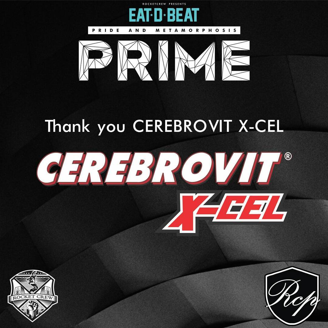 Thankyou CEREBROVIT X-CEL for being EAT D BEAT sponsor!
#EATDBEAT2016 #EATDBEAT #PRIME #DANCEBATTLE #BBOY #FUNKSTYLE #HIPHOP #cerebrovitxcel