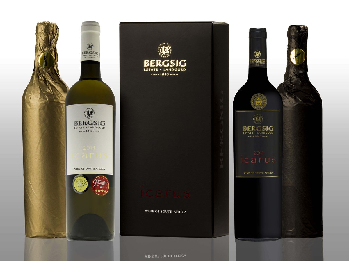 Icarus gift pack available for R280! Use this opportunity to stock award winning Icarus wines for Christmas! #celebratebreedekloof
