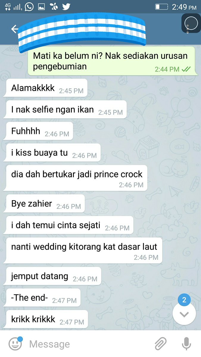 zahieraiman's tweet photo. Aku tengah Chat dengan budak tadika mana ni? https://t.co/locTZrIuVM
