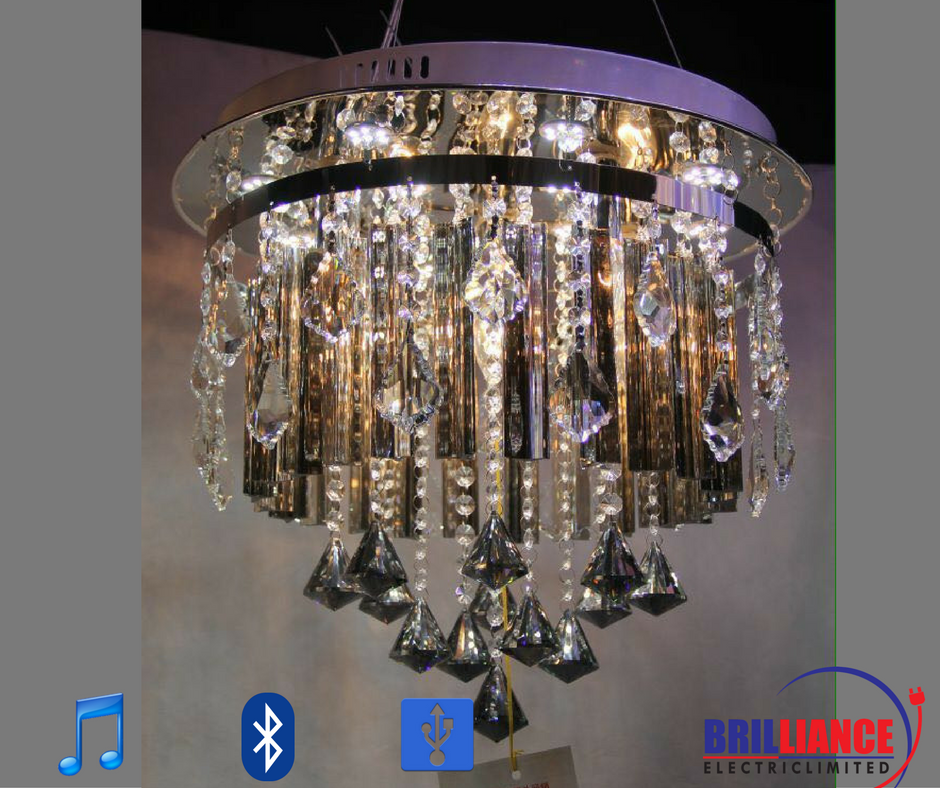 Musical chandeliers with light bright adjustment from warm light to day light #LightingFixtures