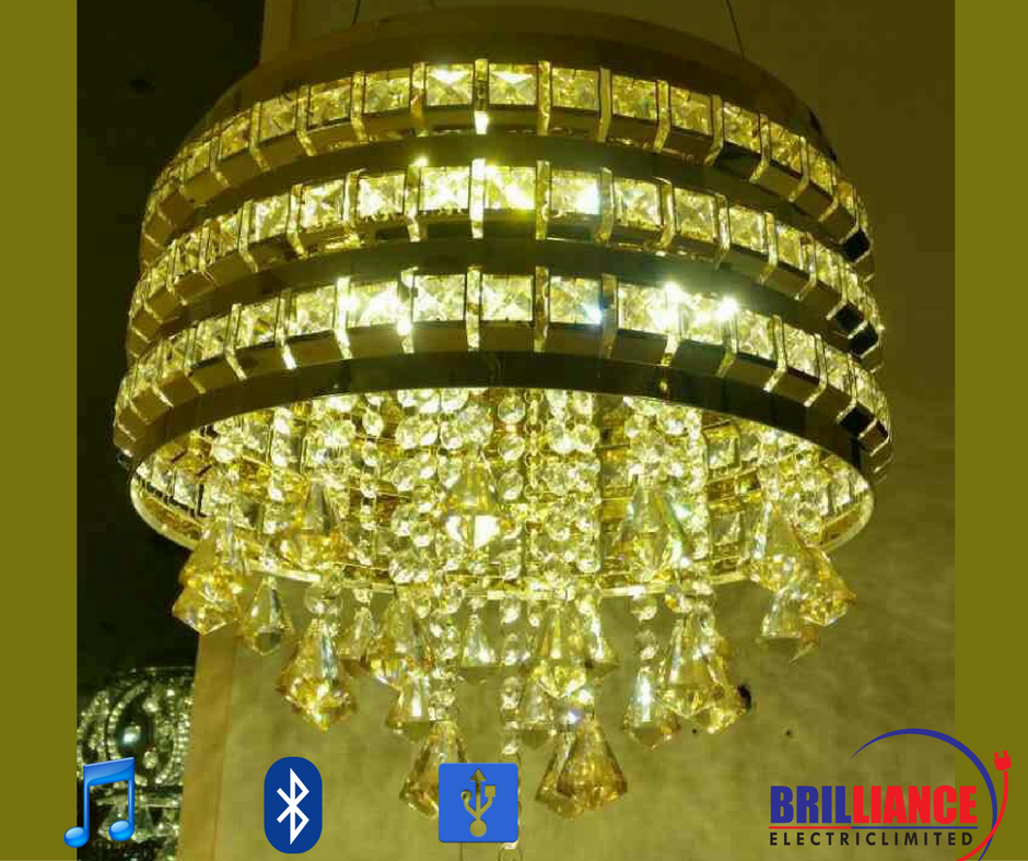 Blue tooth intelligent musical chandeliers LED and can be paired with a smartphone app.#LightingFixtures