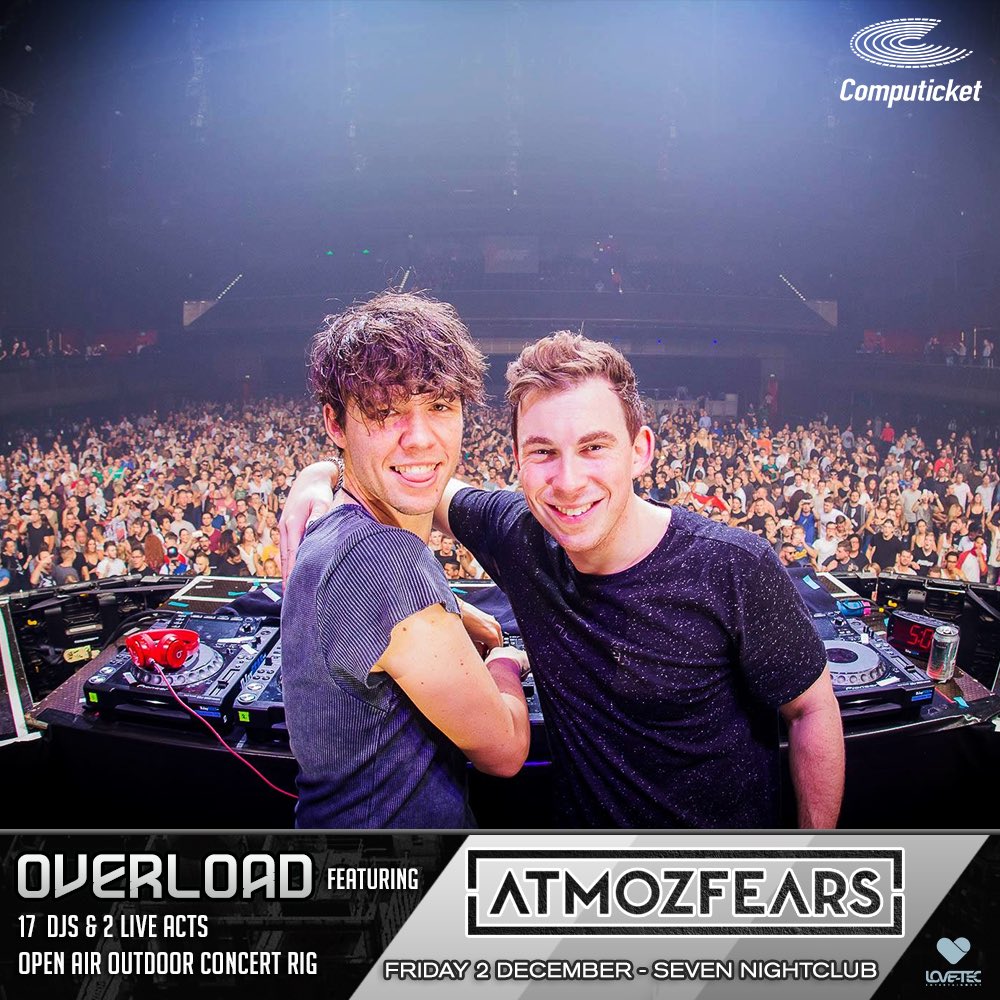 Dont miss <a href="/Atmozfears/">atmozfears</a> live in Durban for 1 night only @ the all new Seven Nightclub - 7 Cobham Grove, Durban. Tix available at Computicket.