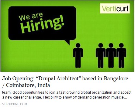 Verticurl's tweet photo. Urgent #JobOpening for the position of “#DrupalArchitect” based in #Bangalore / #Coimbatore, #India https://t.co/0hyzDDB802 
#Career
#ITJobs https://t.co/hL9iAT1hGx