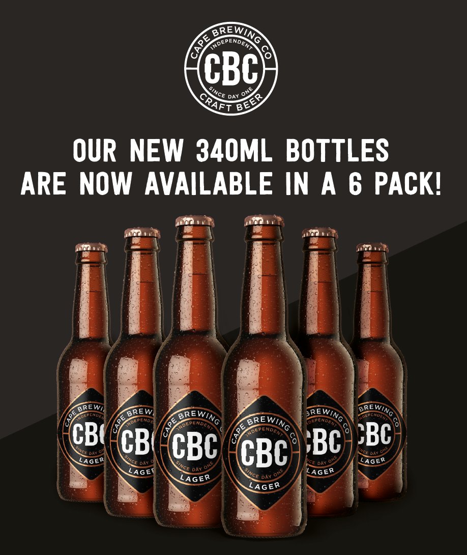 CapeBrewingCo's tweet photo. Get your 6 pack 340ml lager in store NOW! #Cheers #Lager #CBCbeer #Lovethecraft #Capebrewingco https://t.co/6DuZNUehwL