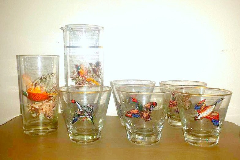 JunkYardBlonde's tweet photo. Pheasant Martini Pitcher,Libbey,Pheasant Rocks Glass,Sportsman,B… https://t.co/jNWEfVsokR #Gotvintage #BirdsOfFlight https://t.co/cBvEu7HV5h