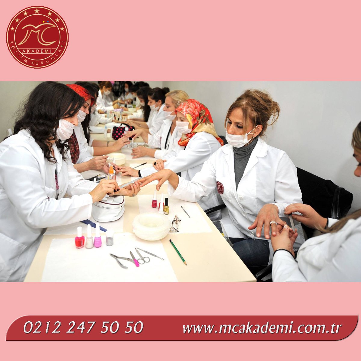 Her daim sektörde ihtiyaç duyulan kalifiye #manikür-#pedikür elemanları yetiştirdiğimiz kurslarımız bünyemizde devam ediyor.