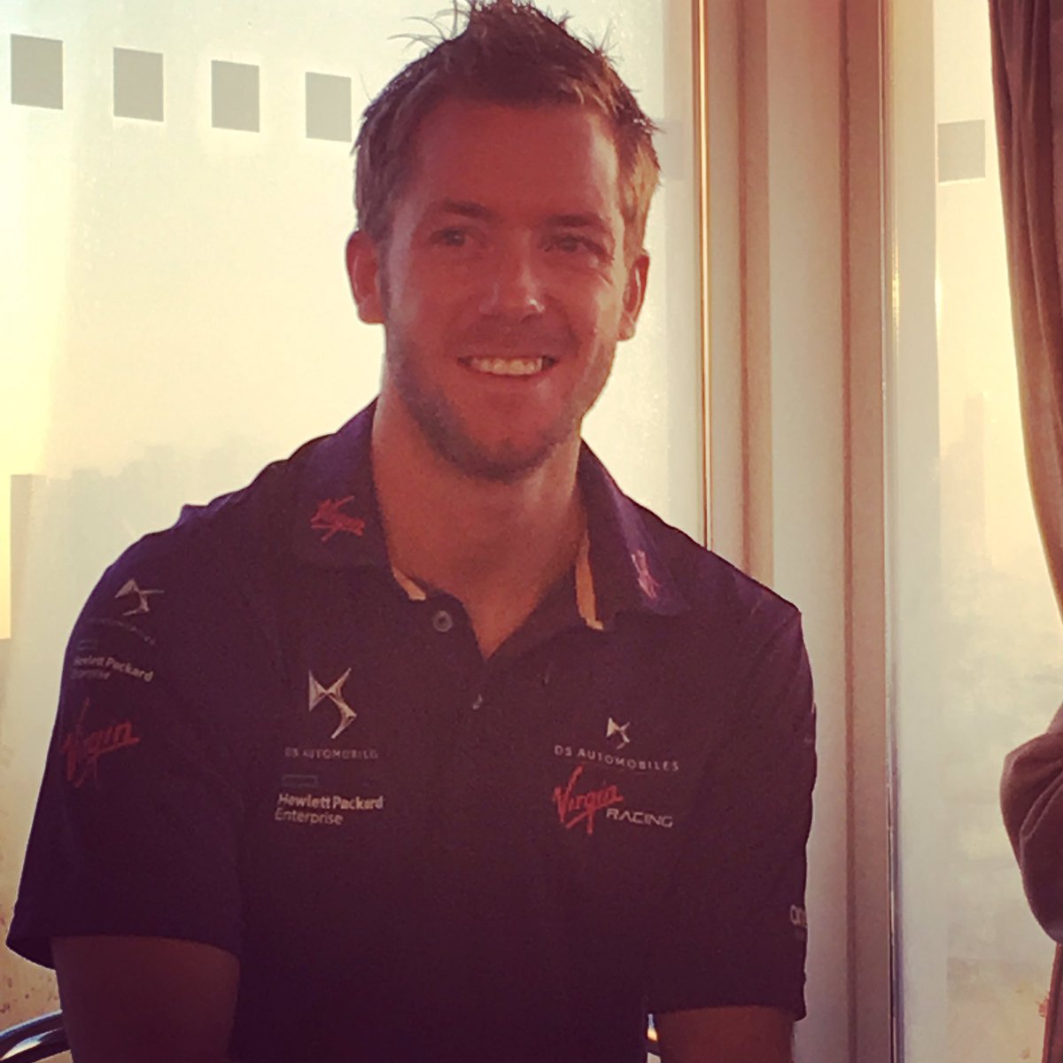 jakeludington's tweet photo. Sam Bird from Virgin Racing talking about Formula E Series racing #samboost #hpediscover https://t.co/xkD9qeAMjd