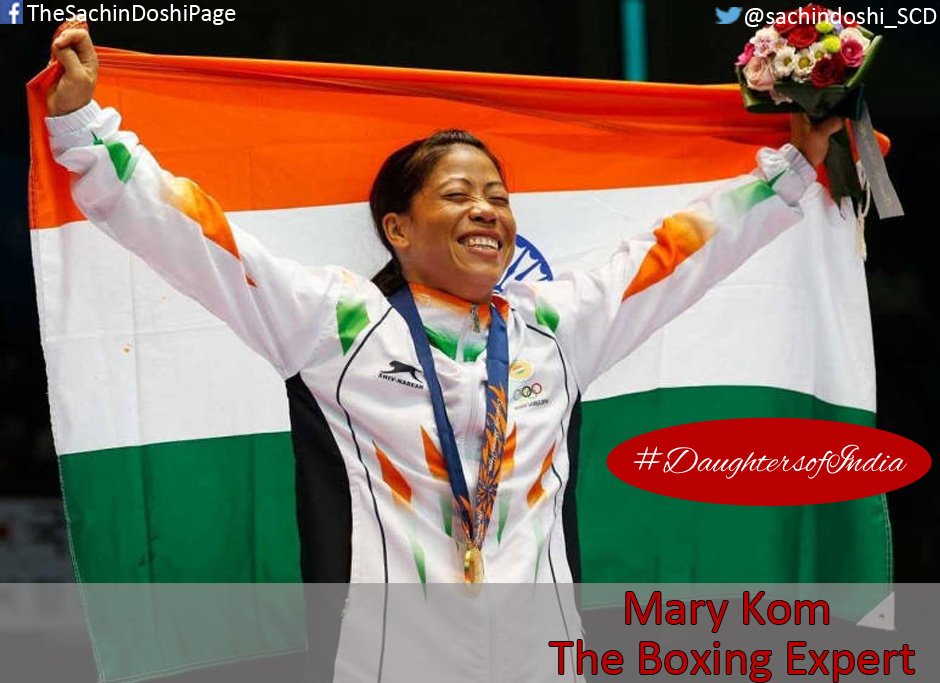 sachindoshi_SCD's tweet photo. Mary Kom, the boxing expert and a true fighter, we are proud of you! #DaughtersOfIndia #ProjectLakshmi against #femalefoeticide https://t.co/3tcnFZBDsy