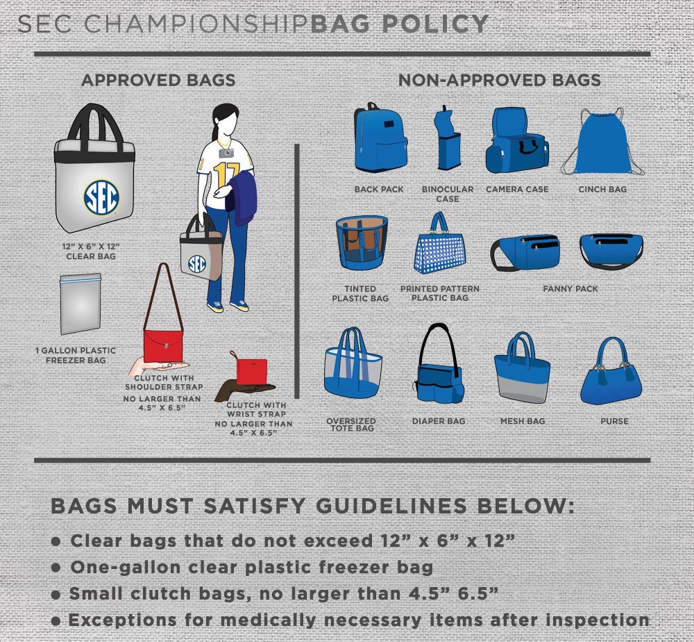 GatorsFB's tweet image. Are you heading to Atlanta for #SECChamp25

Be aware of these security measures in place. 

📰: floridagators.com/news/2016/11/2…