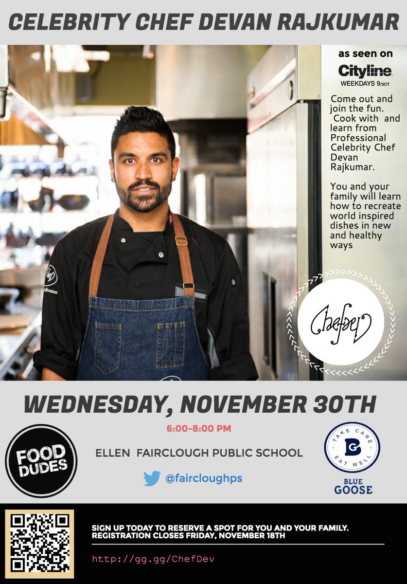 This is it! The time is almost here #cookingwithchefDev <a href="/faircloughps/">Ellen Fairclough PS</a> tonight at 6pm Come on in and have some fun!