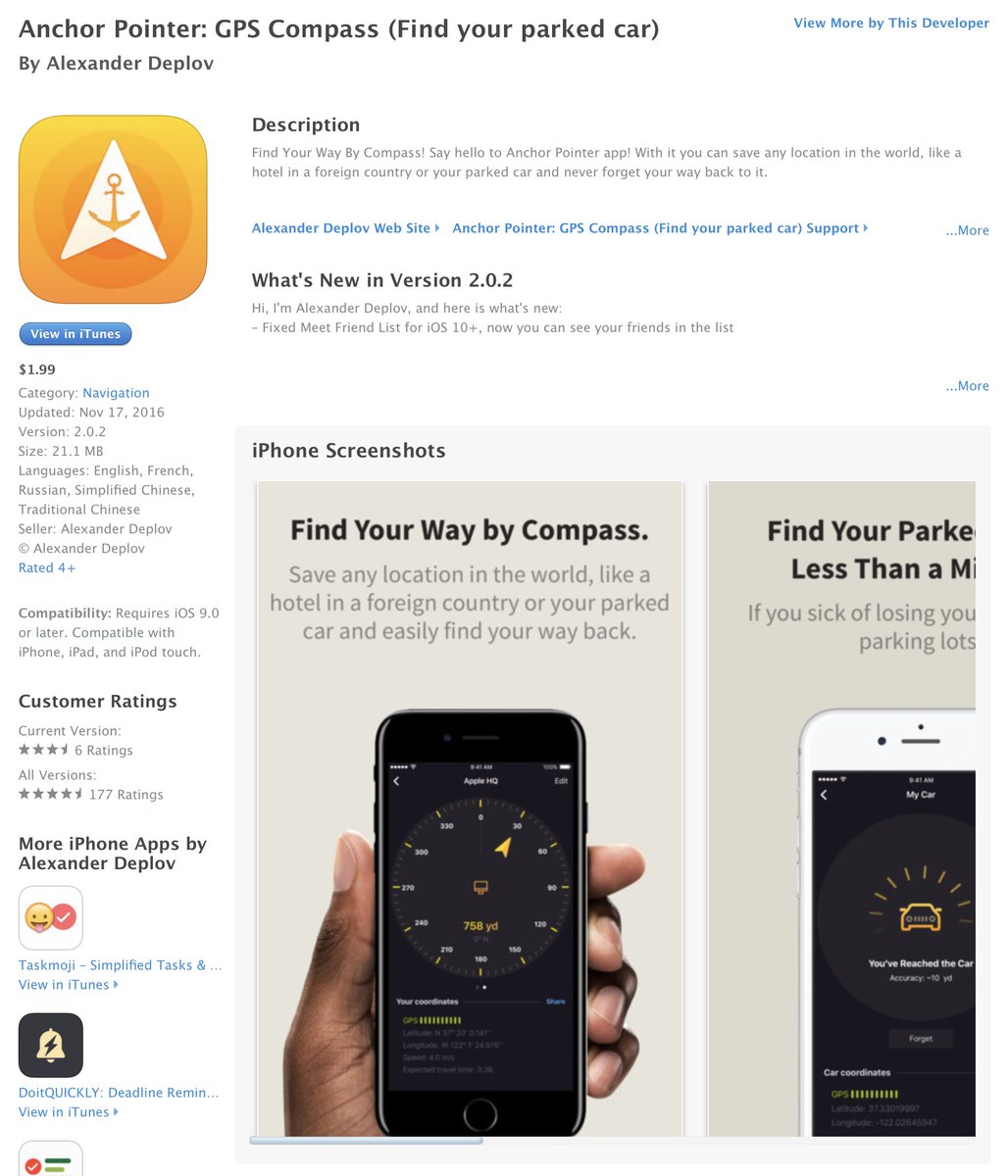 AnchorPointer's tweet photo. #PromoCodes for @AnchorPointer – Find your parked car #iPhone app X36PXJWF9H9E
MTLRXJFW4E34

#freebies #app #free #iOS #navigation #GPS #car https://t.co/fUjiAJ5MRE