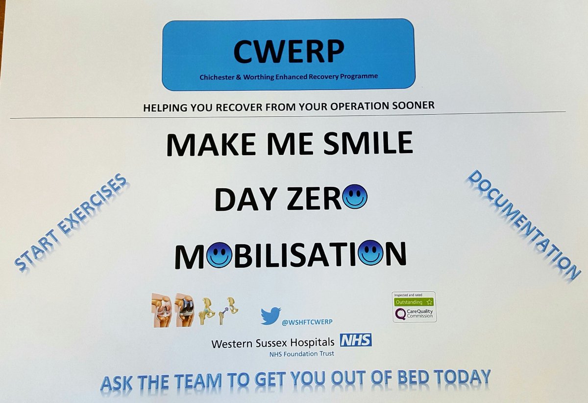 UHSUSSEXCWERP's tweet photo. @WSHFTCWERP START YOU EXERCISES AND MOBILISE THE SAME DAY AFTER YOUR OPERATION #makemesmile #wakeyourlegsup #recoverquickerwithCWERP https://t.co/kErxWgyWpT