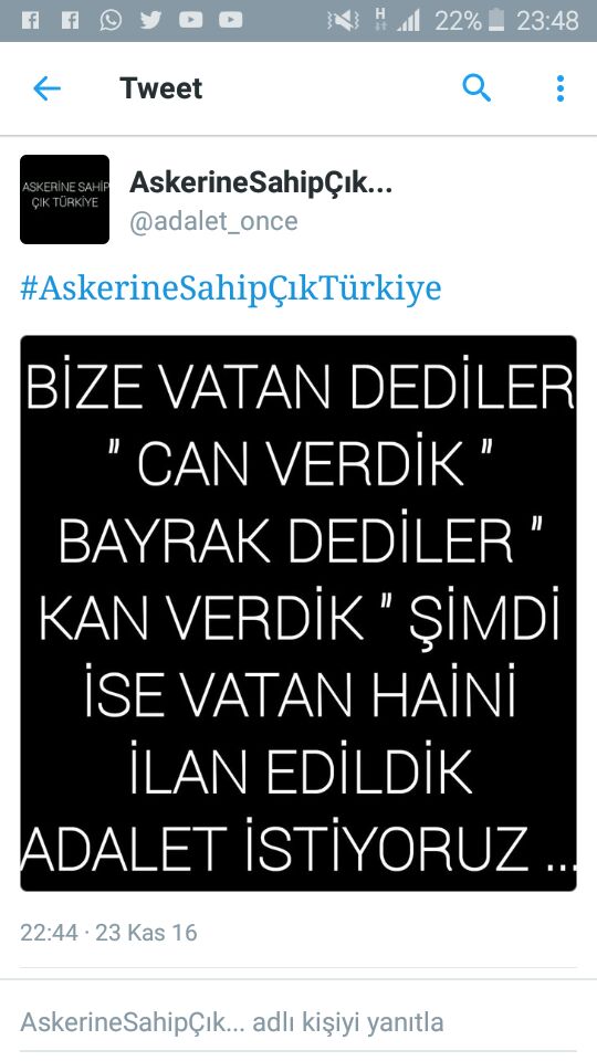 AdaletOnce's tweet photo. @Saliimsen @ahmethc sesimizi duyurun https://t.co/8vzmCFTrkA