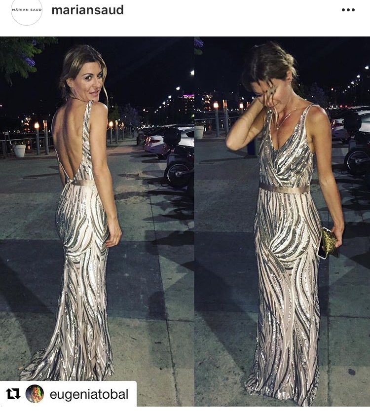 EugeniaTobalES's tweet photo. @MarianSaud repostea la foto que compartio anoche @eugtobaloficial en su IG con un total look suyo en la gala homenaje a #adrianSuar https://t.co/DYYSMDXRMI