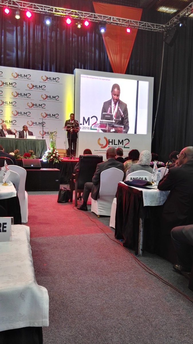 Hon_Kiunjuri's tweet photo. Making opening remarks at plenary session 'Moving foward:How effective Dvl'pt can deliver the 2030 Agenda #HML2 https://t.co/yObv4Rt1mz