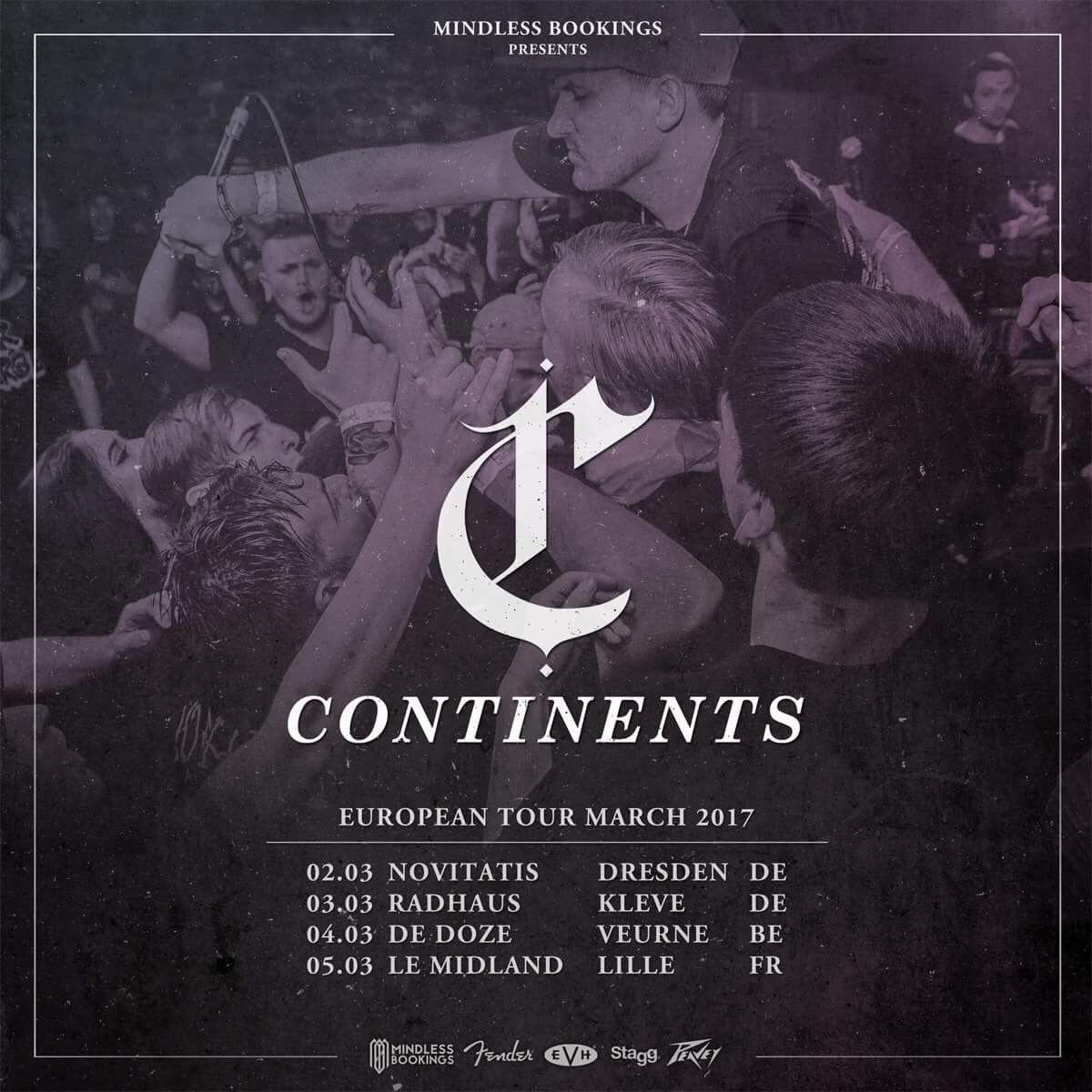 First tour of 2017 announced! We're stoked to bring over @continentsband again in March.