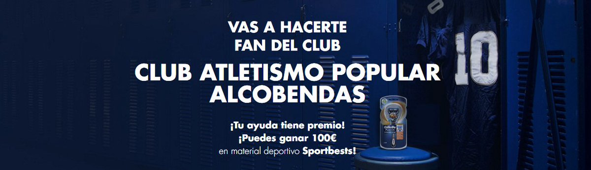 CAPAlcobendas's tweet photo. Ayúdanos a ganar uno de los patrocinios de Gillette Jóvenes Promesas
¡Tu apoyo tiene premio! ¡Puedes ganar 100€! 😃
https://t.co/asLm6206qb https://t.co/qmhgrwp6F7