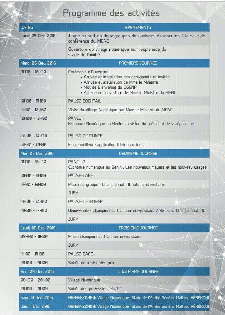 BeninInternet's tweet photo. L'édition 2016 de la semaine de l'#Internet au #Bénin commence lundi 5 décembre. Tout ce que vous devez savoir est ici 👇🏿 #SIB2016 #wasexo https://t.co/cMhU5GALgM