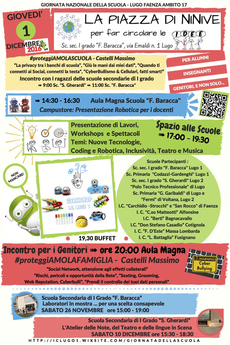 Giornata Nazionale della Scuola, tre eventi di educazione civica digitale in partnership con l'Istituto Comprensivo Lugo1 #CulturaDigitale