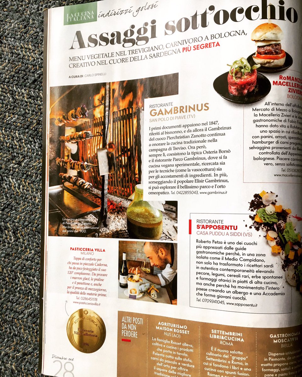 Stamattina in edicola, sulla <a href="/Cucina_Italiana/">La Cucina Italiana</a>, racconto alcuni luoghi fantastici per stare "tranquilli e in pace" durante #Natale!! 🎉🎉