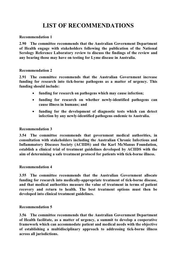 LymeDiseaseAus's tweet photo. #BREAKING: 12 recommendations on #Lyme-like illness testing &amp; patient support now tabled! #SenateInquiry #tick-borne https://t.co/NYX1U8DyFf https://t.co/S5FoI4XqZw
