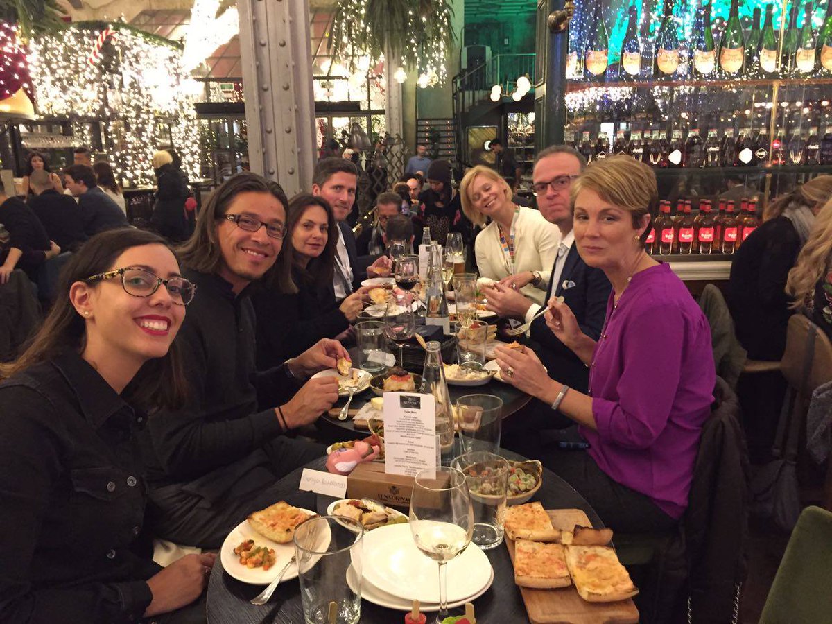 RTA_Group's tweet photo. Enjoying great #tapas with our american and canadian clients at the food market in #Barcelona #IBTM16 #eventprofs #RTA_Group https://t.co/ZfBj90YjTj