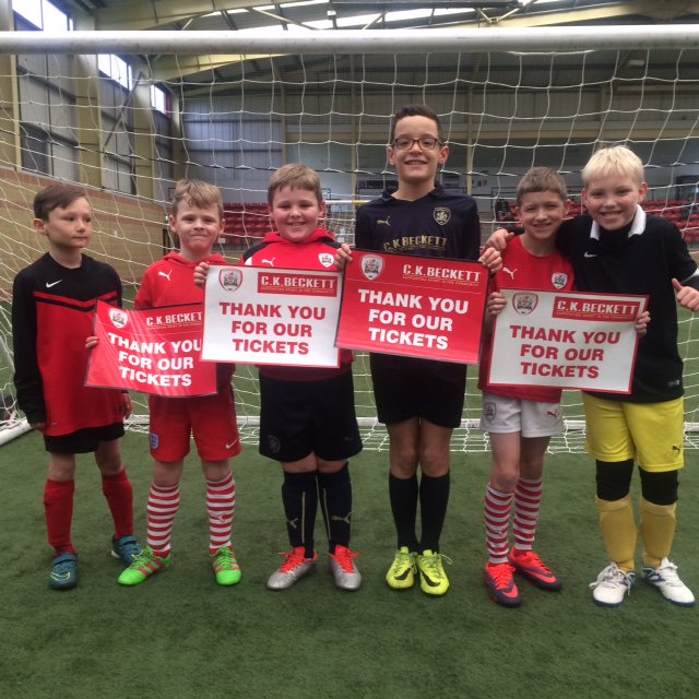 BarnsleyFC's tweet image. More kids in the local area have this week benefited from the @CKBeckett free match tickets scheme! Enjoy the match!