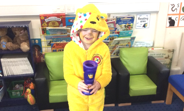 westlea_school's tweet photo. As the best dressed student in the class he had the honour of going around the other classes and collecting donations. https://t.co/bm5V9mu4sV