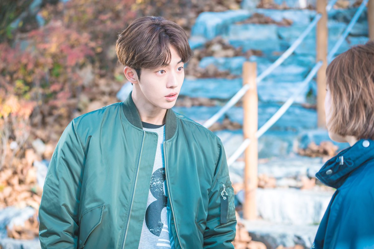 Korseries's tweet image. นัมจูฮยอก - อีซองคยอง ระหว่างถ่ายทำละคร #WeightliftingFairyKimBokJoo ช่อง MBC💓