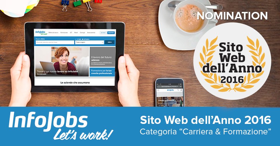 InfoJobsItalia's tweet photo. Meno di 48 ore per votare InfoJobs Sito Web dell’Anno: e tu cosa aspetti? https://t.co/IhN61v0wSy #SWDA2016 https://t.co/j7aGGPN4iF
