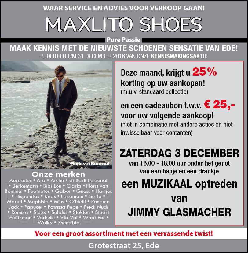 Adv/RT: Maak kennis met de schoenensensatie van #Ede en profiteer van 'n super actie! Zaterdag a.s tussen 16-18 uur hapje, drankje &amp; muziek