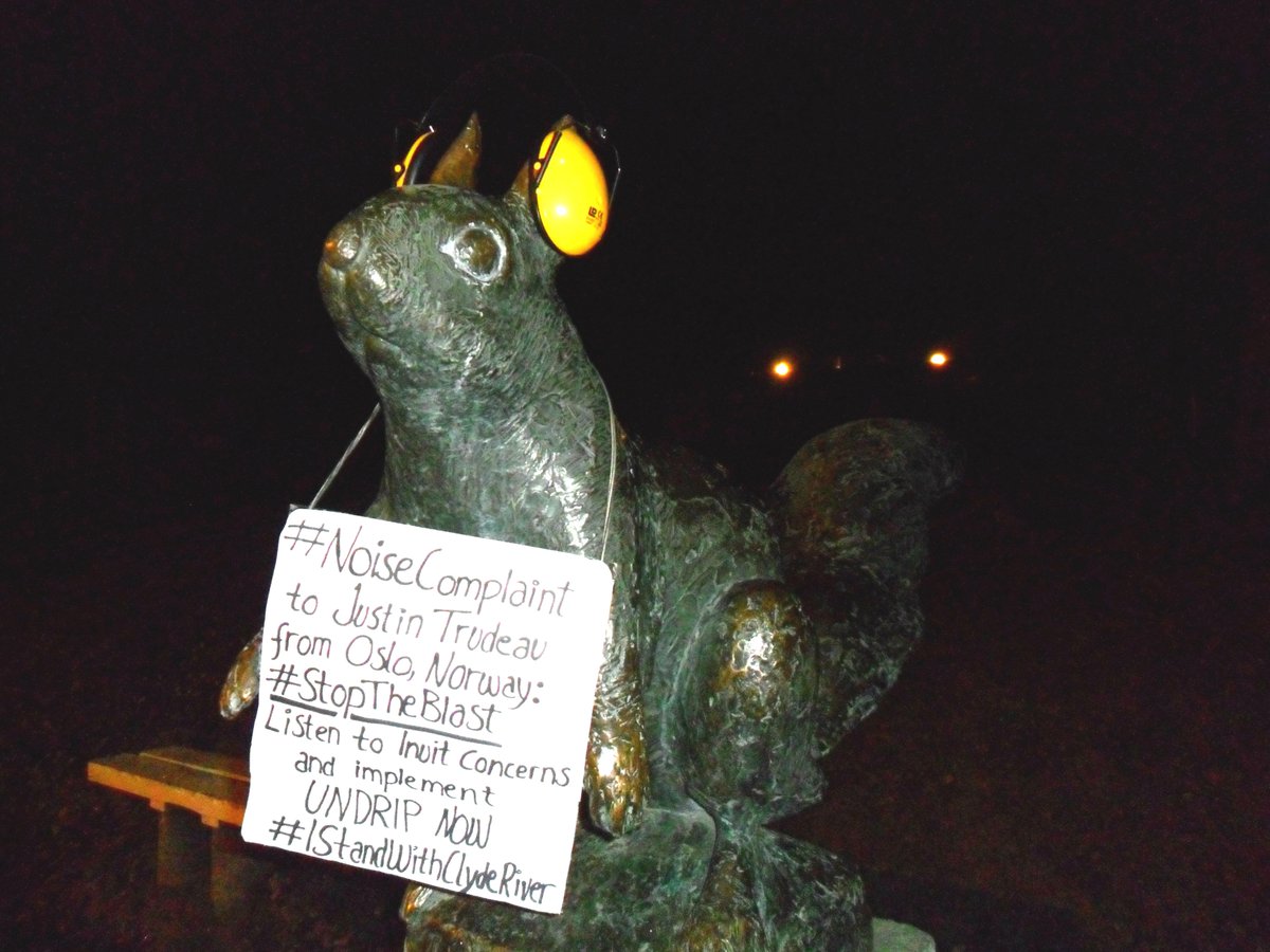 KariVelv's tweet image. #NoiseComplaint @JustinTrudeau Inuit did not consent to seismic blasting. Respect Indigenous Rights and #StopTheBlast #IStandWithClydeRiver