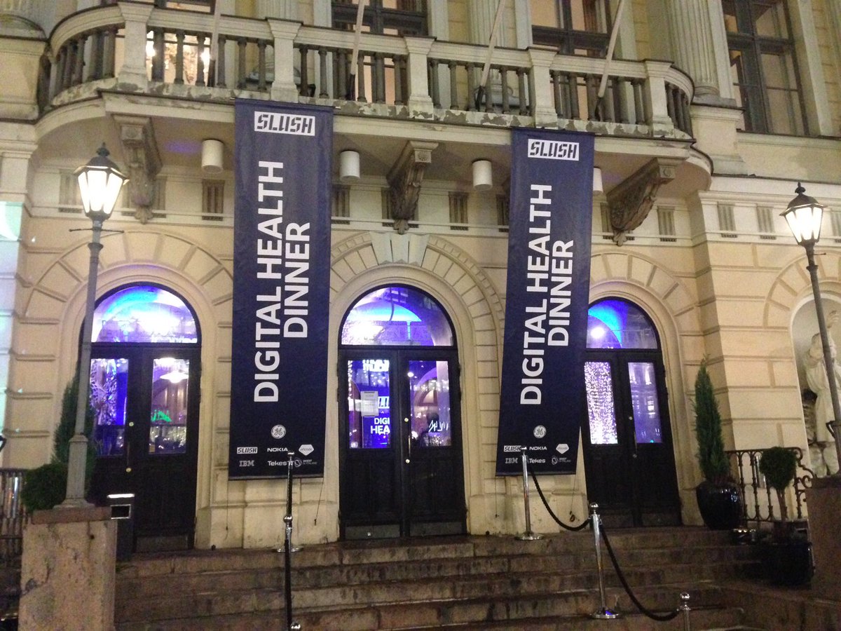 startupassembly's tweet photo. Dinner with General Electric (#ga), #IBM, #Nokia - discussion about the future of digital health #slush16 https://t.co/VvgMBckmsP