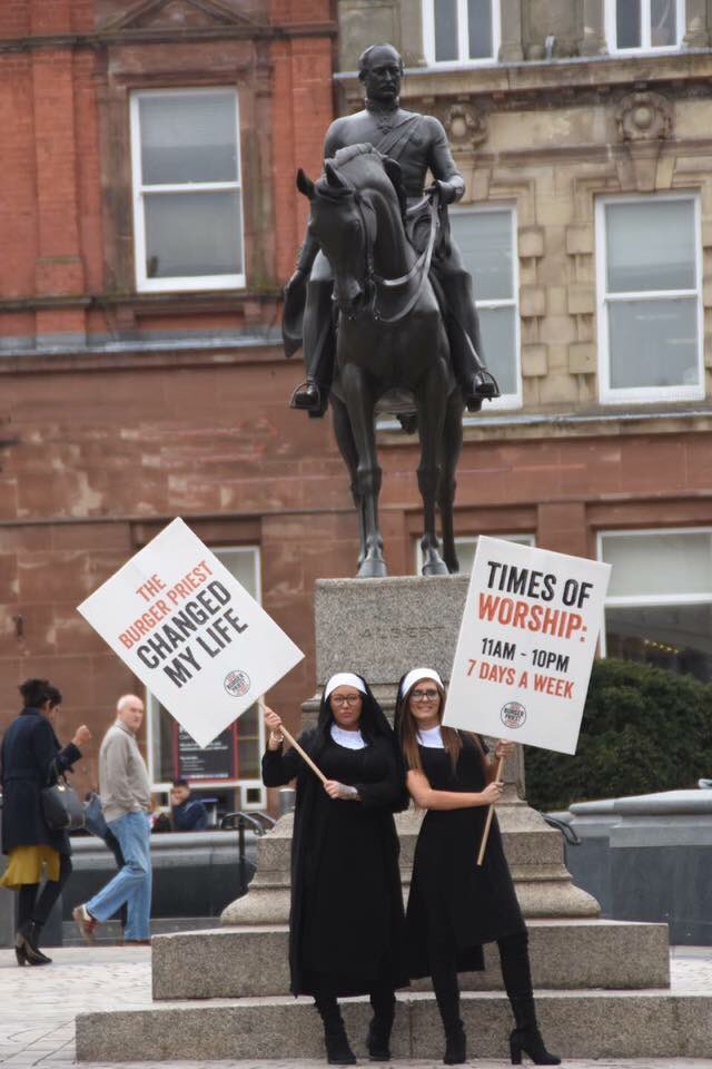 Who's coming to celebrate the Man on the Horse's birthday? Come and join us at The Burger Priest open till 10pm and rejoice in burger heaven