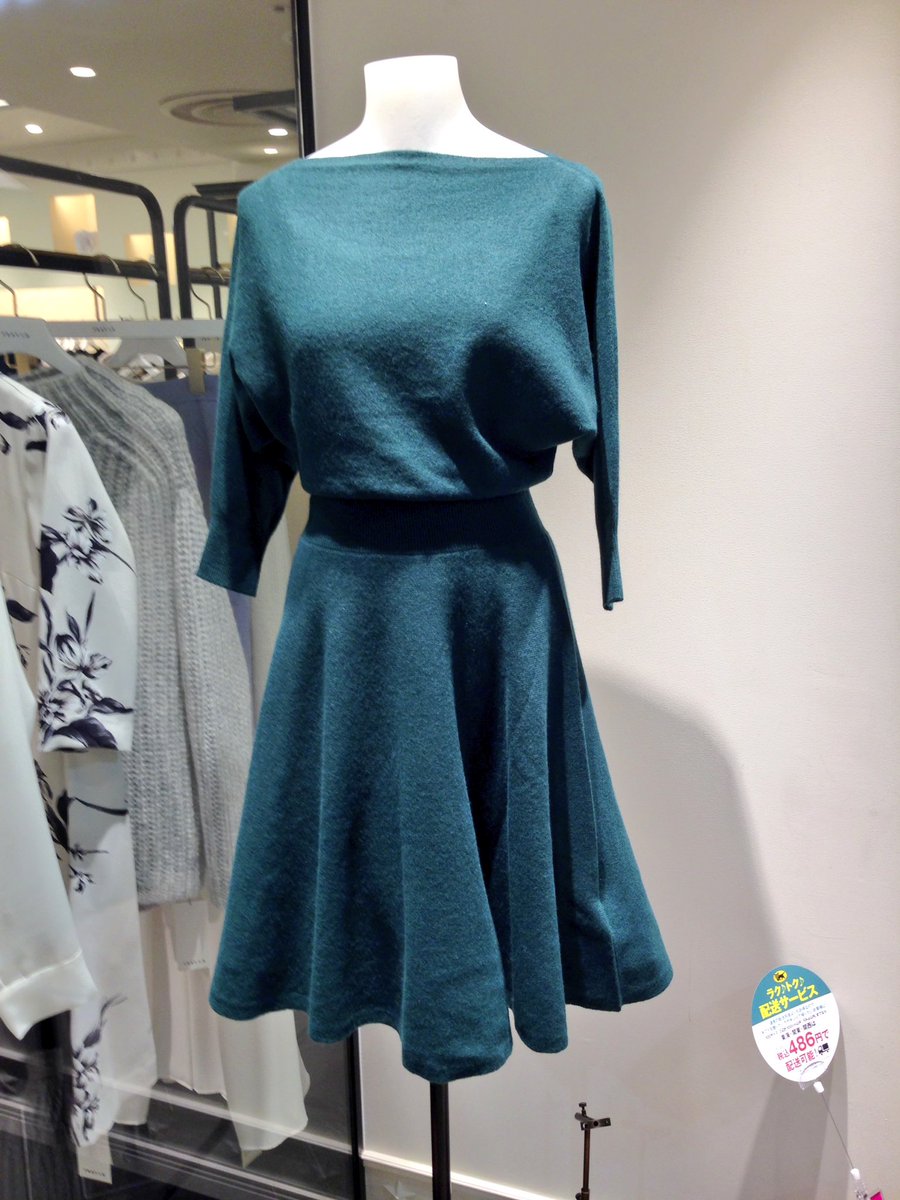 名古屋parco 名古屋パルコ 西館2f フレイアイディー ニットワンピース ふんわりフレアスカートとしぼったウエストが女性らしいラインを美しくしてくれます