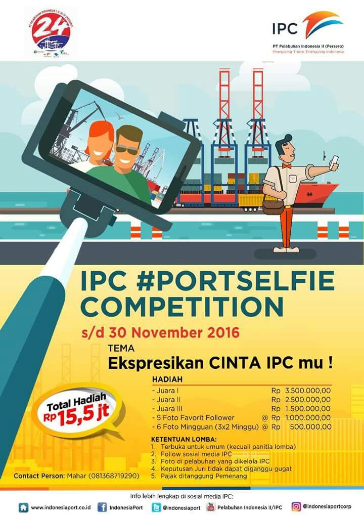 arinadiah's tweet photo. Ekspresikan CINTA IPC mu !!!
" CINTA IPC UNTUK NEGERI"
Mari ekspresikan lewat #portselfie competition @indonesiaport 

#IPC24 
#PortSelfie https://t.co/q392S958Uk