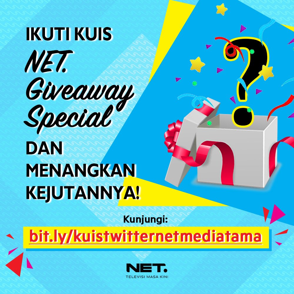 Cuma di NETGiveaway Special, km bisa menang lebih dari 1 hadiah kece! Salah 1 nya ada Gadget loh!

Buruan kunjungi: bit.ly/kuistwitternet…