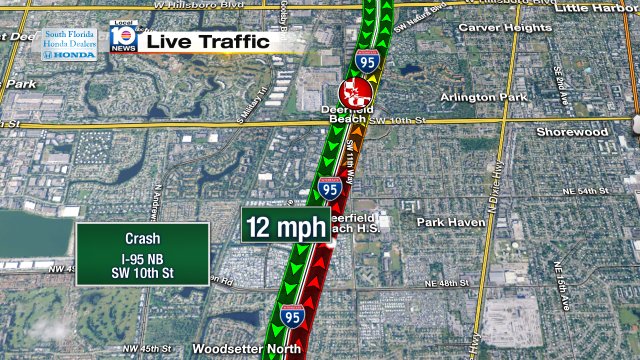 Crash on I-95 NB at SW 10th St #traffic https://t.co/BBFgQlifL7