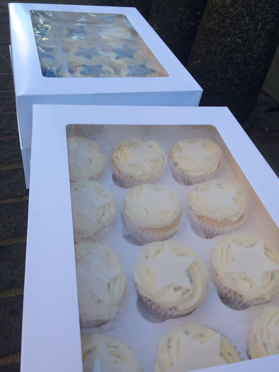 UCBWish's tweet photo. The cupcakes and cake have been collected time to start getting excited, who is coming tonight? #cakes #makeawish #Birmingham #zaras https://t.co/XOArwCtN8Q
