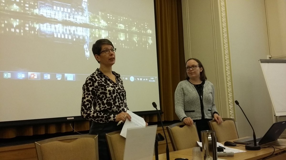 EDUFI_HigherEd's tweet photo. Minna and Raisa from @helsinkiuni sharing good practices on admin of #ErasmusPlus intl #creditmobility #highered #KA107 https://t.co/mVKoe1rubC