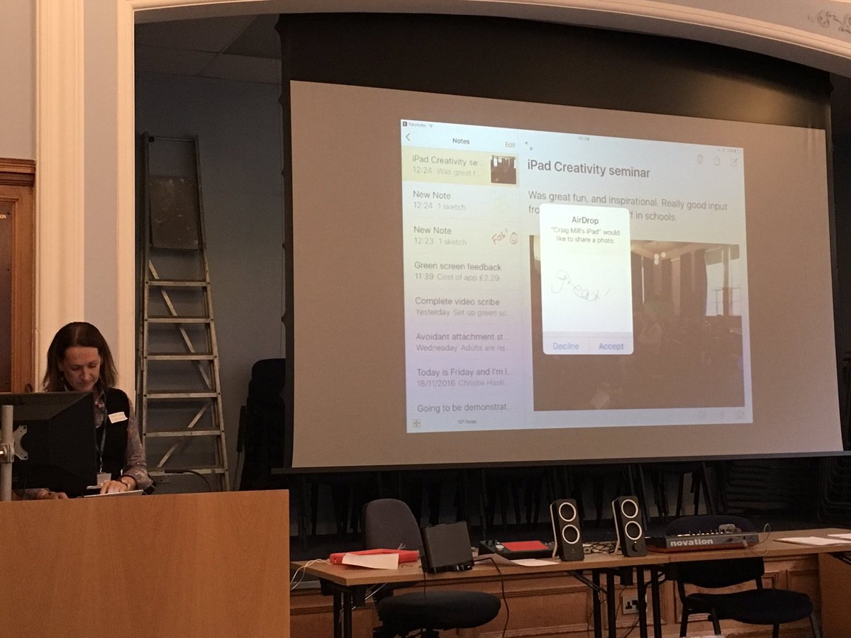 CALLScotland's tweet photo. Evaluations delivered by Airdrop. #iPadCreativity. https://t.co/1fbREC69EU