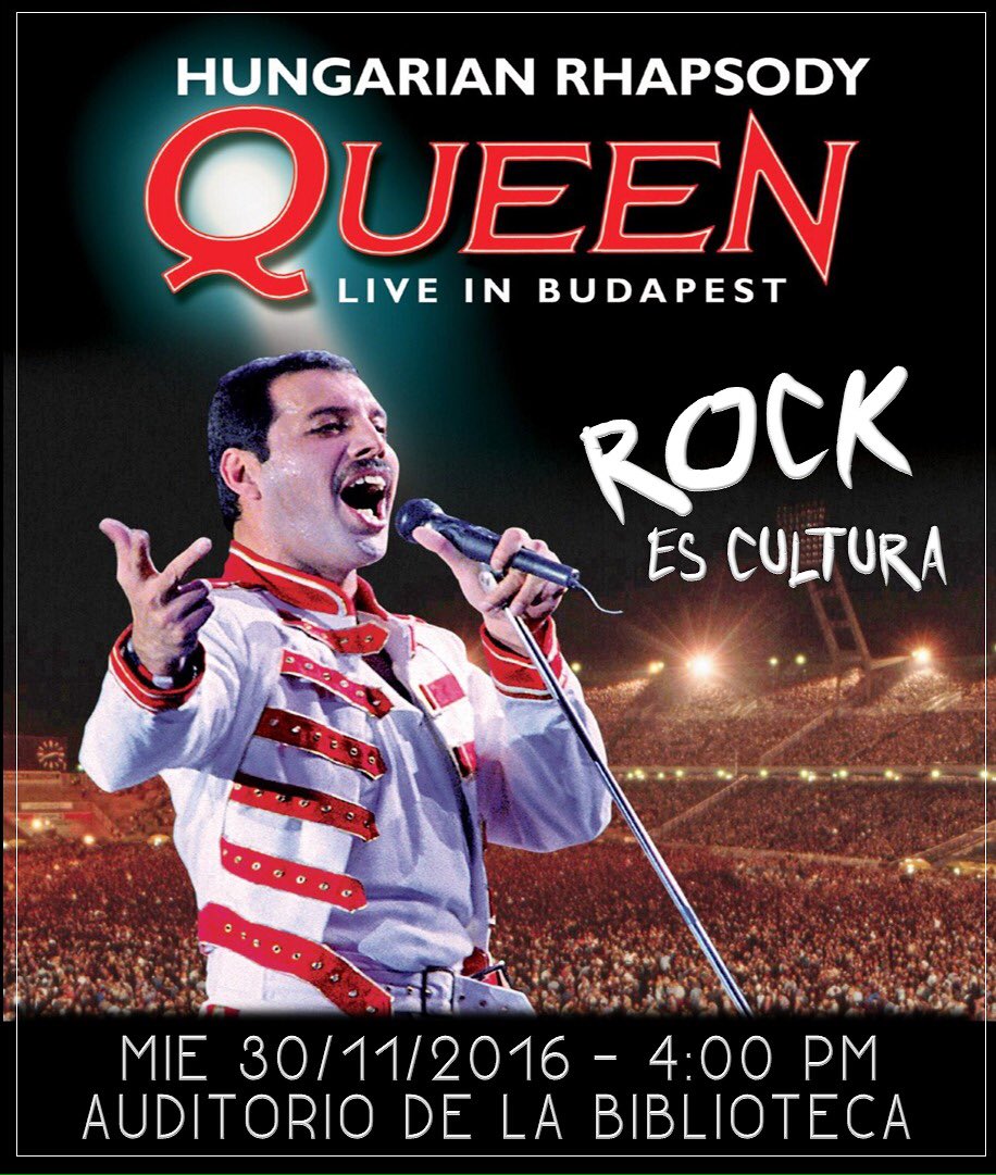 CEAC_UCABG's tweet photo. 🤘🏼🤘🏼🤘🏼🤘🏼🤘🏼 ¡EL ROCK ES CULTURA! HOY estaremos reproducción en el auditorio, el concierto de Queen en BUDAPEST🔈🔈🔈🔈🔈 ¡ASISTE! https://t.co/3yZLaB2Fjn