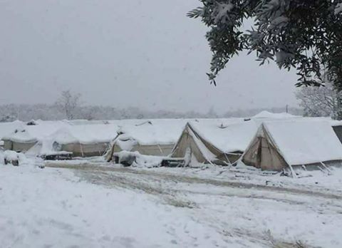daphneskopelos's tweet photo. EU-Turkije deal. Zo werden gestrande vluchtelingen vanochtend in Griekenland wakker. Winter is gearriveerd. https://t.co/jonRskoqm5