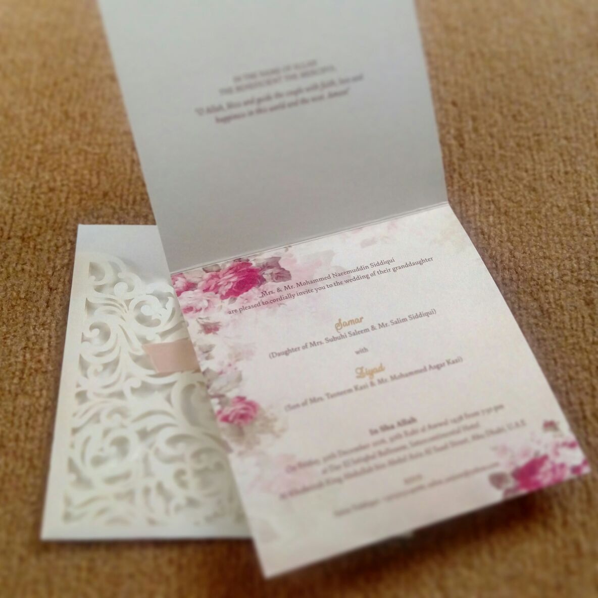 Thehandmdeco's tweet photo. Still can't get over these #beautiful #floral #invites done by us! @weddingsutra @BgIndianWedding @FollowIWS @thedelhibride #Dubai #handmade https://t.co/Ex9R903rRA