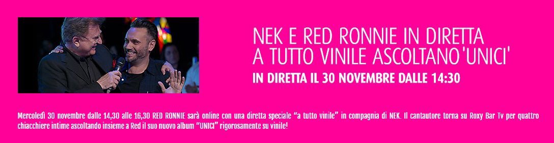 RedRonnie's tweet photo. Ore 14.30 in diretta https://t.co/Sw3ugSJNpi ci sarà @NekOfficial a tutto vinile e racconti UNICI https://t.co/q2QKYVFChj