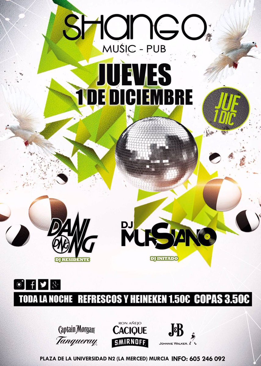Jueves 1 Diciembre Toca Shango Este Jueves Estaré en Cabina Junto a  @djmursiano