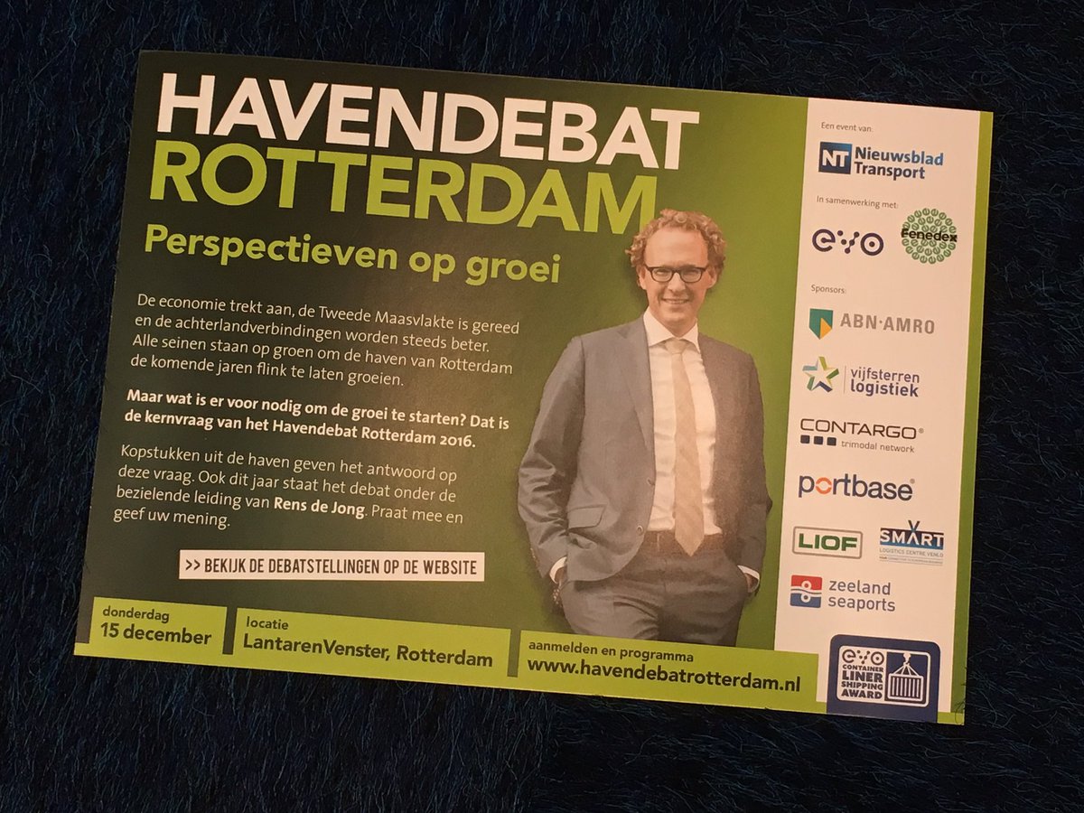 FrankVanHal's tweet photo. De 17e editie alweer van het #havendebat. Hier bij Transport & Logistics wordt deze editie vol spanning afgewacht. #TenL2016 https://t.co/SNCzOWdIa3